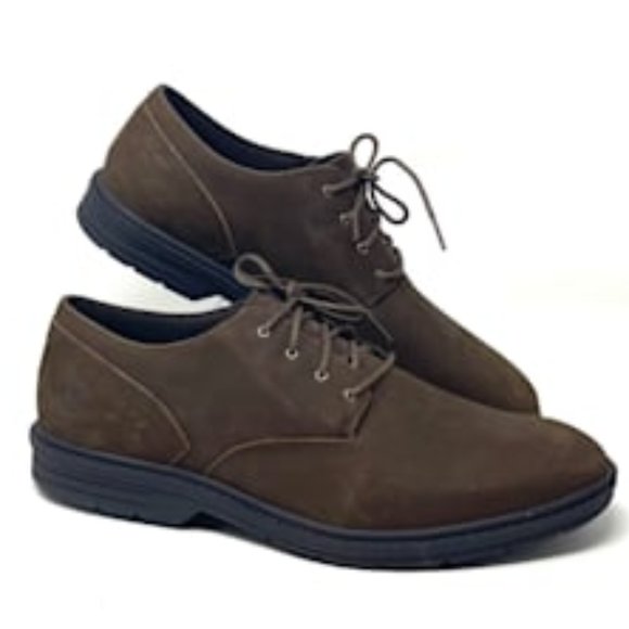 Timberland Sawyer Lane Brown Leather Oxford Shoes Waterproof Mens Size 11W A1QD4 TIMBERLAND Shoes Mens 11.5 Brown Suede Anti-Fatigue Lace Up  main image 4